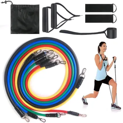 Resistance Bands Pembantu Gym Power Resistance Tube Band Set 11 in 1
