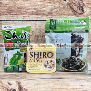 Combo nguyên liệu nấu súp miso Nhật 3 món | Miso 300g wakame 50g hạt nêm dashi 42g tùy chọn