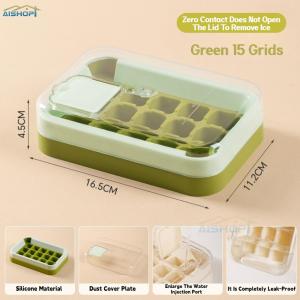 [SG Seller]Food grade ice tray with lid Ice  Ice cube mould Soft rubber self-made press ice tray