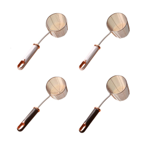 Skimmer dây inox dày với muỗng lọc tay cầm thoải mái để nấu ăn và chiên dụng cụ nhà bếp