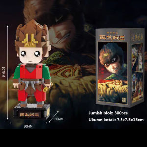 BETTIE Mainan Mini King Wukong Tang Sanzang Partikel Kecil Di Dunia dan Sumber di Blok Bangunan
