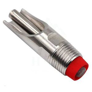 Stainless Steel Pig Nipple Drinker Water Drinker 1/2 Steel Chrome Gold Red Cap Automatic Duckbilled Swine Livestock Waterer