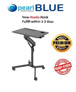 [READY STOCK] Mobile Laptop Height Adjustable Desk Mobile Height Adjustable Table Sit Stand Table Standing Desk Ergonomic Desk Home Office Ergonomic Desk Office Furniture Study Desk