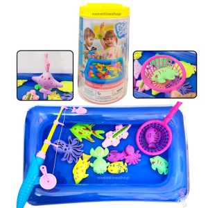 toples ikan alas balon Mainan Anak Fishing Game Plus kolam / Mainan Pancing ikan / pancingan ikan Fishing fish ALAS BALON TOPLES