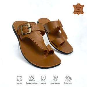 Sandal Kulit Pria Japit Full Kulit 100%