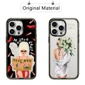 CASETiFY Modern Tulip Girl Hard Case For iPhone 15 14 Plus 11 12 13 Pro 15Pro Max impact Clear Acrylic Cover. 