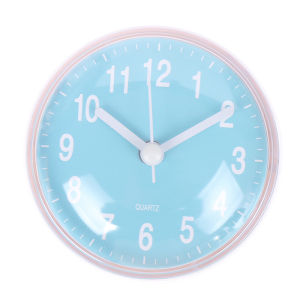Christmas gift 【AYLMER】 Mini Sucker Wall Clock Bathroom AntiFog Waterproof Kitchen Toilet Quartz Clock