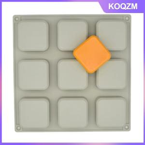 KOQZM 9 Cavity Soap Molds Silicone Mold For Making Handmade Soap Lotion Bar Square Rectangle Reusable Silicone Soap Making Molds