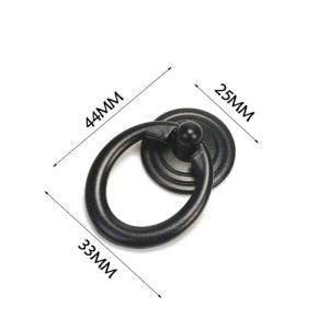 Cửa tủ chén Tủ kim loại Retro kéo Nhẫn cổ điển kéo tủ quần áo hộp gỗ núm tay kéo ngăn kéo hộ gia đình