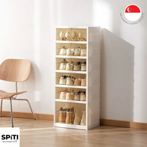 Home Modern Plastic Foldable Installation-free Portable Transparent Double-layer Shoe Rack High Shoes Can Be placed On