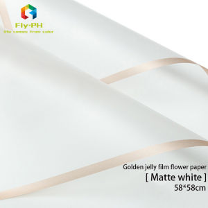 【20pcs】Flower wrapping paper Gift wrapping paper Gold edge jelly wrapping paper paper Baking wrapping paper