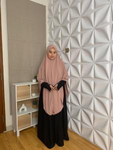 IMAZAN Hijab Syari Jumbo Jersey Korea Non Pet Khimar Syari Halwa Series Jilbab Instan Ukuran Panjang