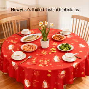 Dining Table Fabric Transparent Dining Table Cover No-wash Thickening Disposable Creating a Festive Atmosphere