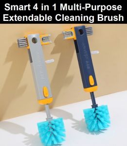 4 in 1 Smart Multi-Purpose Baby Bottle Extendable Cleaning / Scrubbing Brush