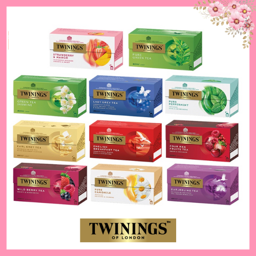 Twinings Tea ชา ทไวนิงส์ ชนิดซอง แพ็ค 25 ซอง เลือกได้ 19 รสชาติ ชาดำ ชา