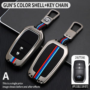 Toyota GR Sport RAV4 Crown Hilux Fortuner Camry Land Cruiser Prado Keyless Remote Alloy Silicone Key Cover Case