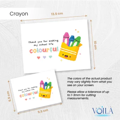 Teachers Day Thank You Card Cute Appreciation Greeting Card Non Folding Mix and Match