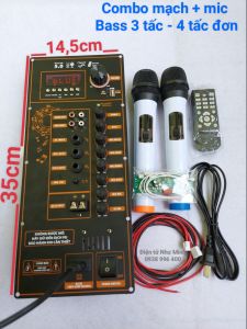 Bo loa kéo 4 tấc kèm mic không dây S1- kích thước mạch 145cm x 35cm