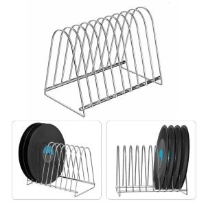 Metal Vinyls Album Organizers Holds Up To 10 Records for Music Enthusiasts and Book Collectors