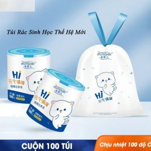 Túi Đựng Rác Có Dây Kéo Loại Siêu Dày Dai Chắc Chắn Túi Đựng Rác Tự Hủy Sinh Học Cao Cấp 100 túi