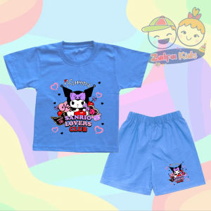 Setelan Anak Kuromi Sanrio Club Setelan Kaos & Celana Anak One set Anak Fashion Anak