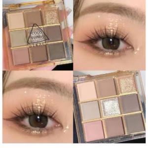 Bảng mắt nhũ DIKALU nội địa Trung bảng phấn mắt 9 ô trang điểm mắt nhũ lấp lánh bền màu lâu trôi - Life Style 4U
