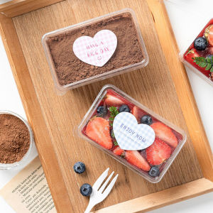 【จัดส่งภายใน 2-3 วัน】 ภาชนะบรรจุอาหารแบบบานพับพลาสติกใส10ชิ้นกล่องบรรจุอาหารเหมาะสำหรับขนมหวานเค้กคุกกี้สลัดอาหาร