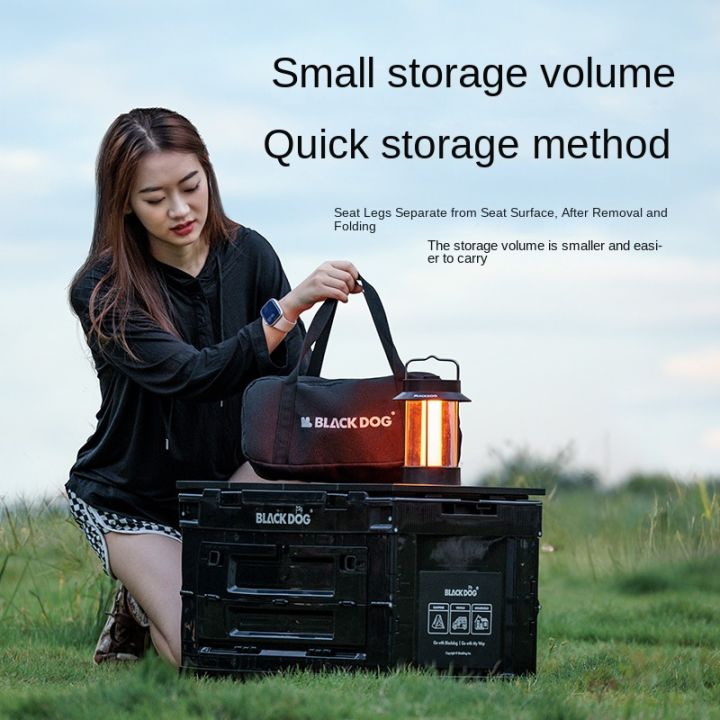 BLACKDOG%20Height%20Adjustable%20Folding%20Moon%20Chair%20Upgraded%20Portable%20900D%20Oxford%20Cloth%20Outdoor%20Camping%20Foldable%20120KG%20Max%20Load%20Lightweight%20Black%20Dog%20-%20Image%203