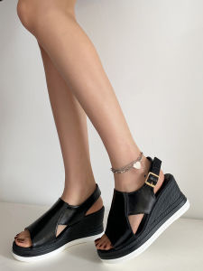 [Free Shipping] Summer Fashion Plus-Size One-Strap Platform Sandals For Women