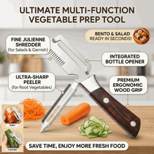 Stainless Steel Scallion Cutter Fruit Peeler Kitchen Vegetable Fruit Peeling Tool 3-in-1 Multi-functional Bottle Opener Vegetable Chopper