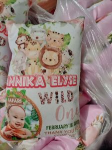 BUY 10 Get 2 FREE Customized Personalized Pillow Souvenir for birthdays christening. baptism wedding and all occasions