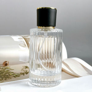 [HCM] Vỏ rỗng chai đựng nước hoa 30ml 50ml 100ml thuỷ tinh sọc hình trụ nắp đen dày dặn.
