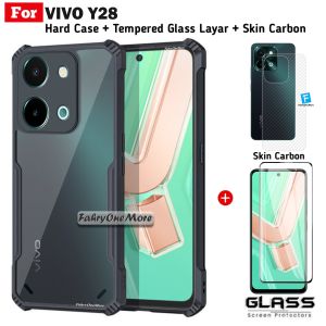 3in1 Case Vivo Y28 4G Shockproof Free Pelindung Layar Full Dan Garskin Handphone
