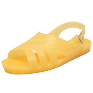 Free Shipping MenS Flat Non-Slip Outdoor Sandals Fashionable And Durable New Summer Styles Retro And Vintage Designs Crystal-Clear Transparent Shoes Yellow Rubber Shoes