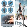 【COD/Original】Foldable Bluetooth Selfie Stick Tripod 1530mm with Bluetooth Shutter Fille Light Monopod For phone. 