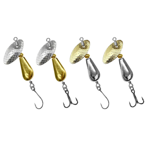 Spinner Baits Fishing Spoons Metal Lures Hard Fishing Lures with Hook for Trout Fishing Tackle Rotating Sequins Baits