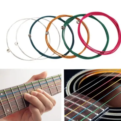senar gitar akustik warna import satu set isi 6 biji ukuran 010