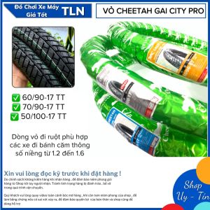 VỎ CHEETAH GAI CITY PRO CÓ RUỘT SIZE 50 - 60 - 70 VÀNH 17