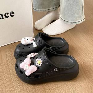 [Free Shipping] Thick-Soled Height-Increasing EVA Clogs For Women Designed For Summer Outdoor Wear Featuring Anti-Slip And Odor-Resistant Properties.New 2026 Style Perfect For Travel Leisure And Beach Use