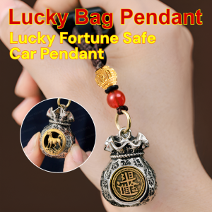 Chinese Zodiac Fortune Keychain Lucky Pendant Pure Copper Safe Car Pendant Ornament