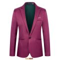 Blazer Men Slim Fit Casual Formal Business Suit Jacket Korean Style Long Sleeve One Button Wedding Tuxedos Coat. 