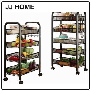【JJ HOME】Multi-Functional Kitchen Storage Trolley Kitchen Storage Rolling Organizer