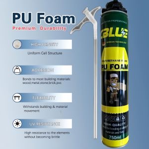 INXX FoamGlue Foam spray Polyurethane Foam PU Foam Spray (750ml) Fills Cracks And Joints VentsGaps Around Pipes