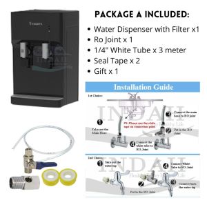 Yamda Hot & Normal Mild Alkaline Water Dispenser Model: VN50 /E2 with 4 Patented Korea Halal Filter