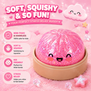Slow-Rebound Stress-Relieving Toy Features A Glittering Dumpling Design And Comes With A Steamer Cute Dumpling Shape Relieve Anxiety And Stress Soothe Emotions Safe And Harmless Materials For Both Adults And Children An Ideal Gift For Kids