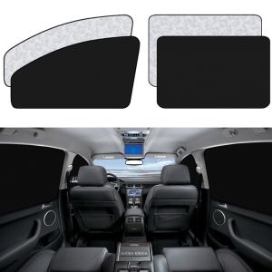 MUSCLEX Privacy Protection Car Window Sun Shade Heat Reduction Easy Installation ic Sunshade Curtain Durable ic Attachment Car Side Window Cover For Road Trips
