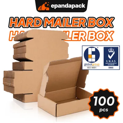 100pcs Corrugated Mailer Box Pizza Box Parcel Box Packaging Gift Box Kotak Pos Hadiah Penghantaran