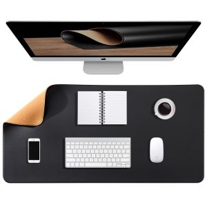 Modern Carbon Fiber Desk Cover Mat Large Easy-Clean Waterproof Desktop Pad for Clean and Stylish Workspaces