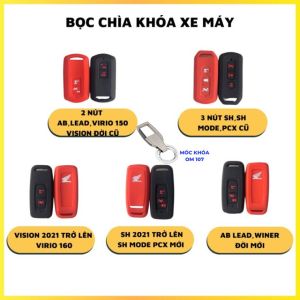 Ốp chìa khóa HONDA SH SH Mode Air Blade PCX và móc OM 107 ( 2 món)