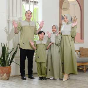 Applekidz  Baju Lebaran Sarimbit Keluarga muslim baju couple Lebaran Aadil Adila Sage Green